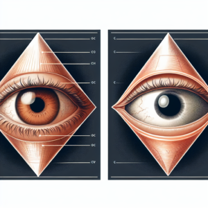 Comparación entre un ojo normal y un ojo con queratocono